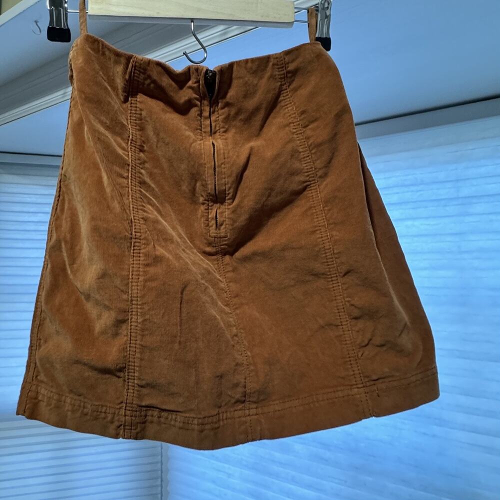FREE PEOPLE MODERN FEMME CORDUROY WESTERN INSPIRED MINI SKIRT Size 4 - Picture 5 of 5
